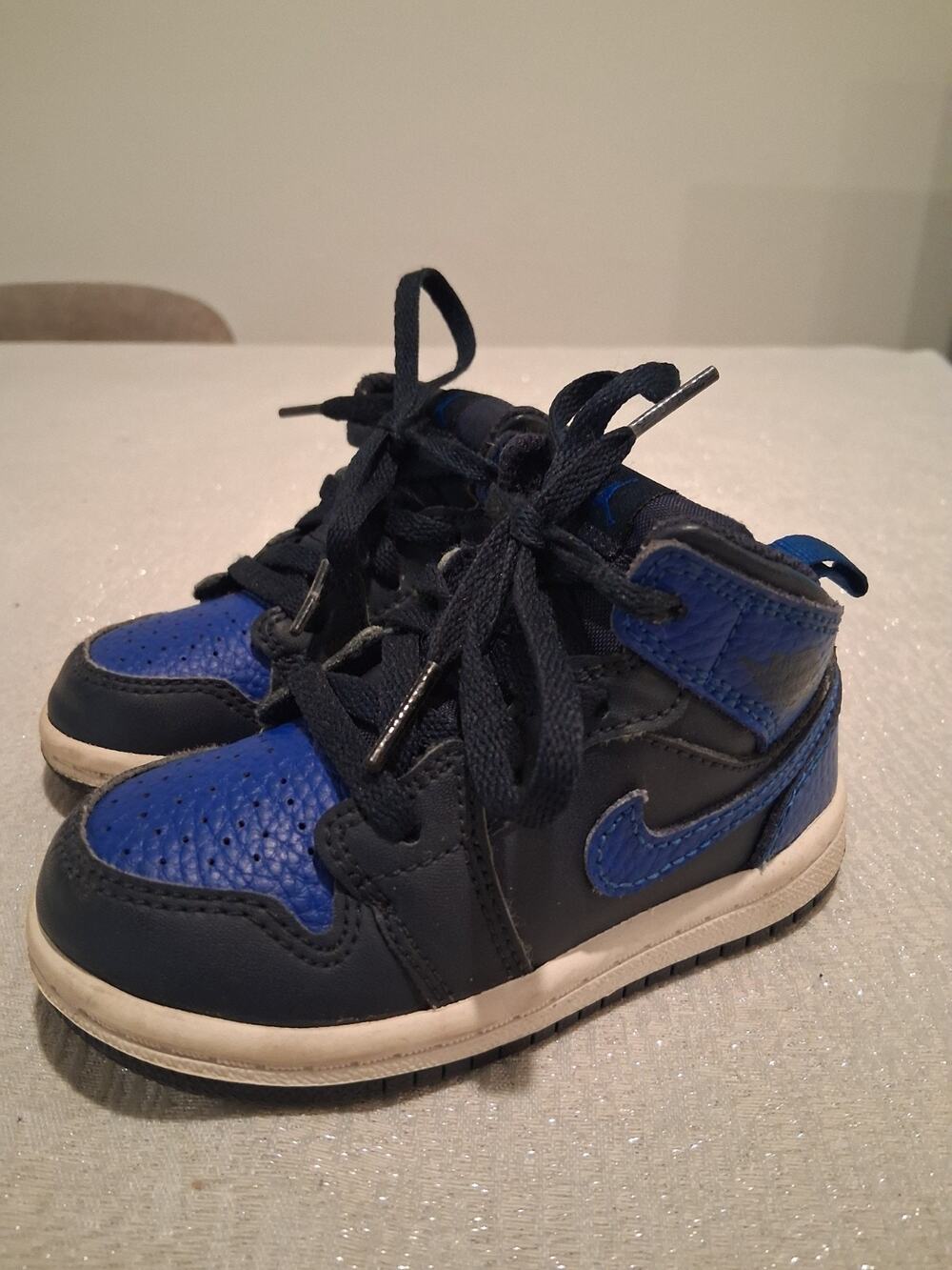Nike Air Jordan 1 Mid TD Obsidian Royal 640735-412 Size 6C Toddler NO INSOLES